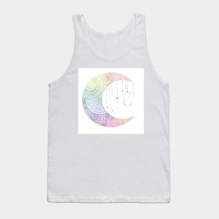 Pastel moon mandala Tank Top